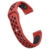 Cumpara ieftin Curea silicon, compatibila Samsung Galaxy Watch3 40mm, telescoape Quick Release, Rosu/Negru