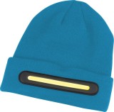 Čiapka Strend Pro beanie, 40x LED, modr&aacute;, akrylov&eacute; vl&aacute;kna, 750 mAh bat&eacute;ria