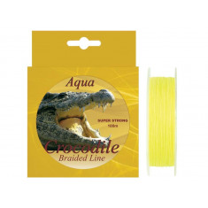Fir textil Aqua Crocodile 100 m, galben fluo