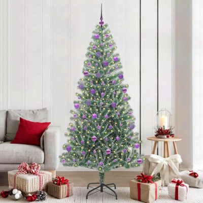 vidaXL Pom de Crăciun artificial cu zăpadă imitată și lumină LED 3396830 foto