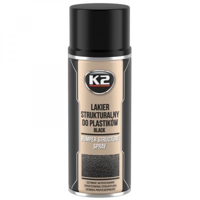 Vopsea Texturata K2 pentru plastic bara protectie 400 ml foto