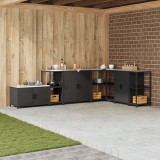 vidaXL Raft de depozitare pentru bucătărie Negru 60 x 50 x 92 cm Oţel