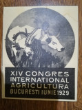 1929 Reclamă XIV-lea Congres International de Agricultura Bucuresti 11,5 x 9 cm