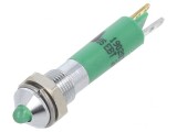 Lampă LED verde 24VDC &Oslash;6mm metal