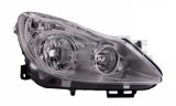 Far Opel Corsa D 07.2006-01.2011 TYC fata dreapta, tip bec H1+H7, reglare electrica