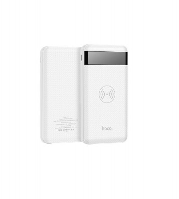 HOCO Wireless Power Bank 10000mAh Astute J11-Culoare Alb foto