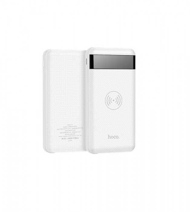 HOCO Wireless Power Bank 10000mAh Astute J11-Culoare Alb