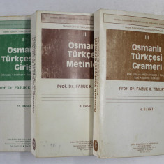 OSMANLI TURKCESINE GIRIS / METINLERI / GRAMERI - FARUK K. TIMURTAS , 3 VOLUME , 1986 - 1993