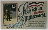 STEH ' ICH IN FINT ' RER MITTERNACHT , ALEGORIE DE PROPAGANDA CU SOLDAT GERMAN DE PAZA , CARTE POSTALA , 1915