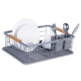 Cumpara ieftin Suport vase Grunberg, metal si plastic, tava si suport tacamuri, 42 x 31.5 x 15 cm