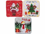 Set 3 mini prosoape Craciun bumbac multicolor cm 28 x 28 H
