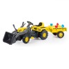Tractor cu Pedale, Model Excavator, Galben, Remorcă, Accesorii, Lungime 171 cm, Oem