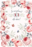 Felicitare - Ai implinit&hellip;ani - model floral