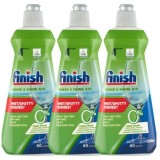Pachet 3 x Solutie de Clatire pentru Masina de Spalat Vase Finish Formula 0%, 400 ml