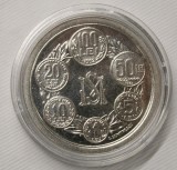 MEDALIE MONETARIA STATULUI . 1995 . REPREZINTA MONEDELE DE CIRCULATIE ANII '90 . MATERIAL - POSIBIL ARGINT .