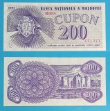 Moldova (p#2) 200 Cupon 1992 &#039;Ȋnlocuitorul Rublei Sovietice&#039; UNC serie: 411371