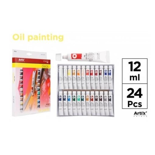 Set 24 culori in ulei Artix 12 ml