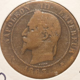 Franta 10 centimes 1863 Napoleon III, Europa