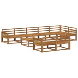 vidaXL Set de canapele de exterior 9 pcs natural Lemn Solid de Acacia 3382687