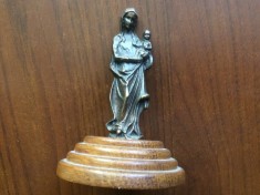 miniatura maica domnului statueta din bronz metal lemn mica decor pentru casa ornament figurina inaltime 10 cm