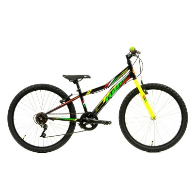 Bicicleta Copii DHS Turbo - 24 Inch, Negru-Verde Ultimate FactoryBikes foto
