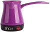 Ibric electric 500 ml, 600W, element incalzire plat, protectie supraincalzire, maro, roz