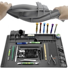 Covoras organizator unelte si suruburi, 4 buzunare magnetice, 30x45 cm, silicon rezistent
