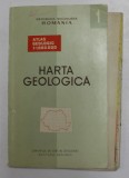 HARTA GEOLOGICA A R.S.R. , TEXT IN ROMANA SI FRANCEZA , 1967 , TIPARITA FATA - VERSO