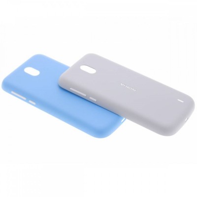 Set 2 carcase (capace spate) pentru Nokia 1 gri + albastru foto