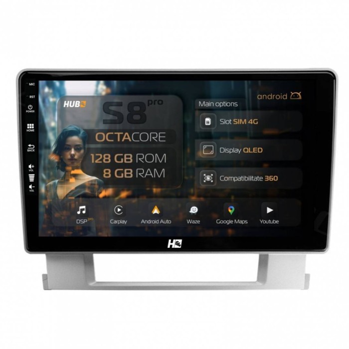 Navigatie Opel Astra J 8GB RAM Android 13 Octacore Slot Sim 4G DSP GPS Wi-FI Carplay Android Auto USB Bluetooth Waze Touchscreen 9 Inch