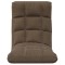 Scaun de podea pliabil, maro, material textil - 3