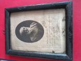fotografie veche cu dedicatie Antoine de Saint Saens,catre Haricleea Darclee
