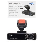 Car DVR camera PNI Voyager S2600 WiFi, 4K Ultra HD, GPS, without display, parking monitoring function, G-sensor, video and audio recording, 12V/24V po