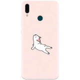 Husa silicon pentru Huawei Y9 2019, Cute Dog Streching
