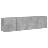 Cumpara ieftin Comoda TV de perete, 2 buc. gri beton, 80x30x41 cm