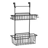 Raft de bucatarie suspendabil WENKO Flexi, , 2 niveluri, negru - RESIGILAT