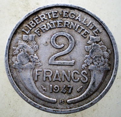 1.151 FRANTA 2 FRANCS FRANCI 1947 B foto
