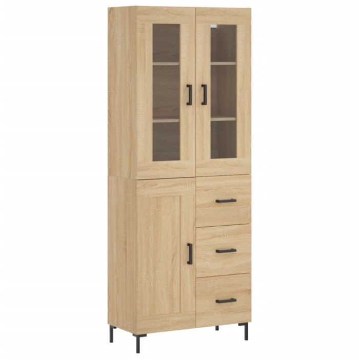 Dulap inalt, stejar sonoma, 69,5x34x180 cm, lemn compozit