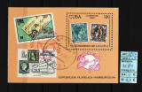 Cuba, 1984 | Expo Hamburg 84 - Istorie poştală, Timbru pe timbru | Coliţă | aph, Posta, Stampilat
