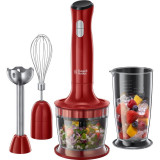 Mixer vertical 3in 1 Desire 24700-56, 500W, 2 viteze, Tel, Tocator, Pahar Gradat, functie pulse, Rosu, Russell Hobbs