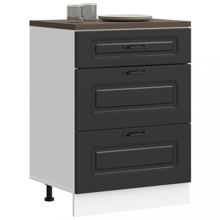 vidaXL Dulap de bucătărie &bdquo;Kalmar&rdquo; negru, lemn stratificat 854280