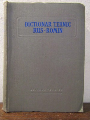 DICTIONAR TEHNIC ROMANO-RUS foto