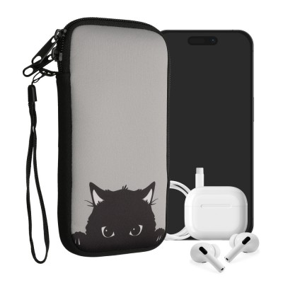 Husa Universala Kwmobile pentru telefon, Marime XXL - 7 inch, Gri/Negru, Neopren, KWM000007UJ150C foto