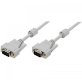Cabli video VGA (T) la VGA (T), 5m, dublu ecranat, gri, Logilink