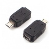 Adaptor MiniUSB (mama) la MicroUSB (tata) DeTech-17134 Negru