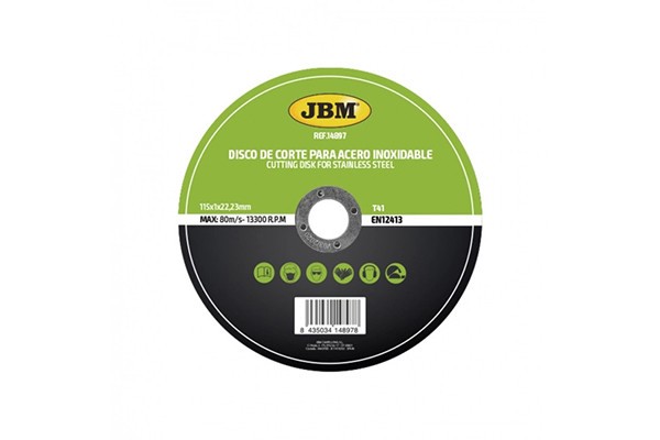 DISC DE TAIERE DEBITARE IN OTEL INOXIDABIL 115 X 1 MM T41 JBM 45129