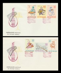 1961 Romania - 2 FDC Instrumente muzicale, LP 526 foto