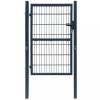 VidaXL Poartă pentru gard 2D (simplă), gri antracit, 106x190 cm 141743