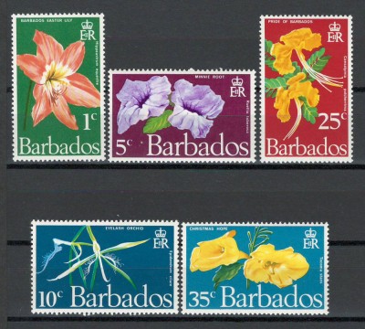 Barbados 1970 Mi 317/21 - Flori foto