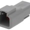Conector cablu-cablu ATP tată 2 pini gri